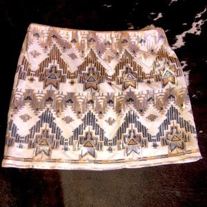 Western Aztec sequined skirt